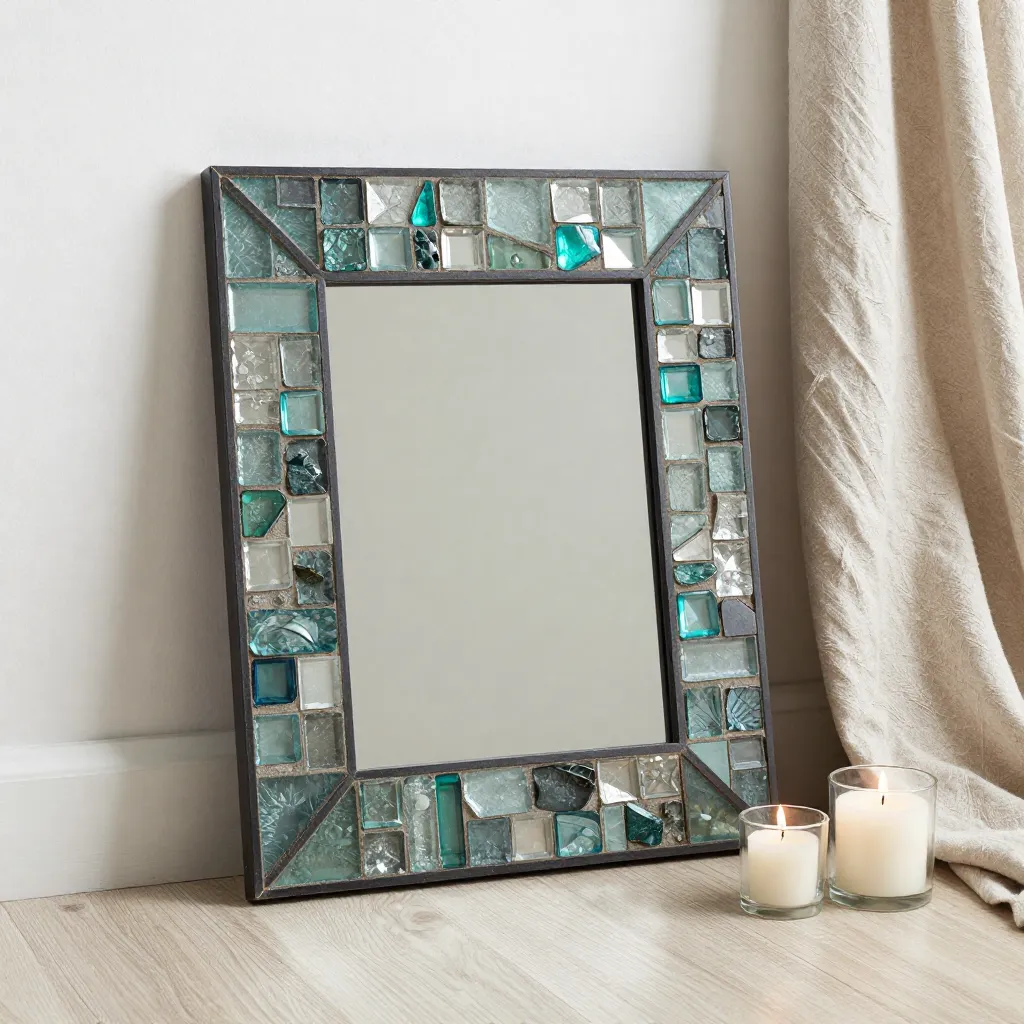 Textur och ljuseffekter i glasmaterial